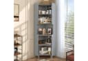 Flieks Badkommode Eckschrank mit LED-Beleuchtung und Glastüren Grau Bild 4