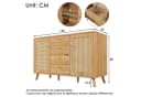 Flieks Kommode mit 4 Schubladen und 2 Rattan-Türen Bild 5