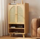 Flieks Hochschrank 2 Rattantüren Mehrzweckschrank Holzoptik Landhausstil Bild 2