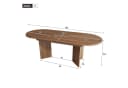 Flieks Esstisch Oval Holzoptik Nussbaumfarbe Ausziehbar Bild 5