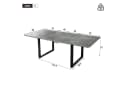 Flieks Esstisch Ausziehbarer Tisch Industriestil Grau Bild 5