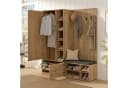 Flieks Garderoben-Set Schuhschrank Kleiderschrank Holzoptik Bild 1