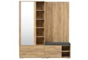 Flieks Garderoben-Set Schuhschrank Kleiderschrank Holzoptik Bild 5