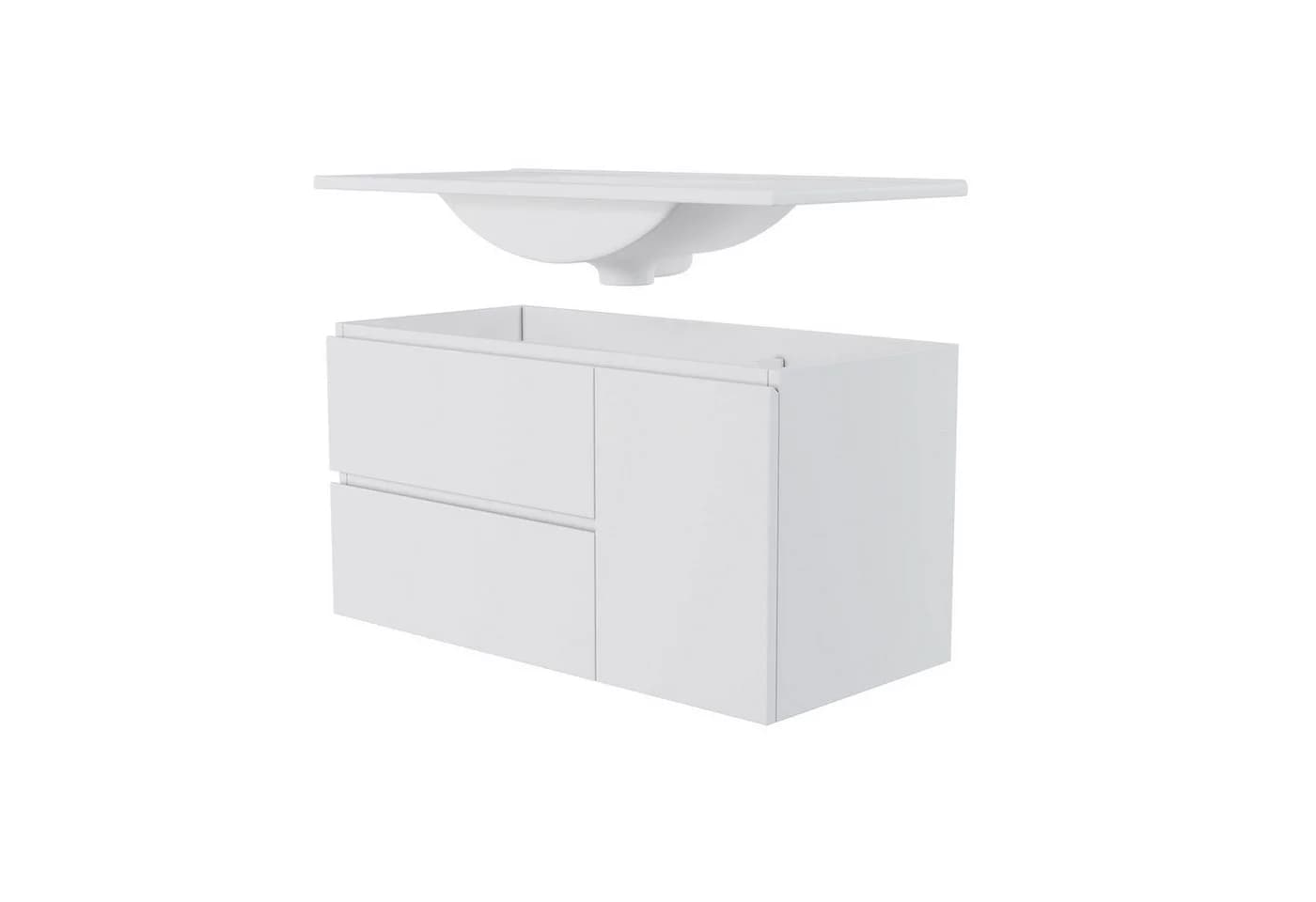 Flieks Waschtisch mit LED-Radarsensor Weiß - Bild 5