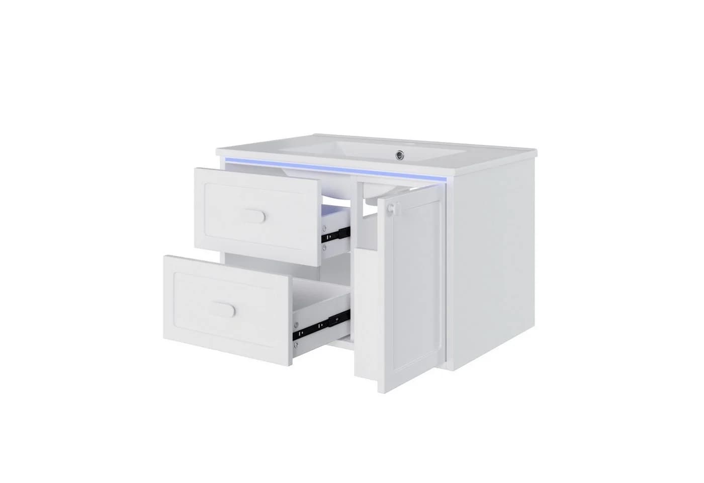 Flieks Waschtisch mit LED-Radarsensor und Waschbecken Weiß - Bild 5
