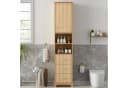 Flieks Badkommode Hochschrank 3 Schubladen 4 Fächer Landhausstil Beige Bild 3