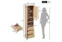 Flieks Badkommode Hochschrank 3 Schubladen 4 Fächer Landhausstil Beige Bild 4