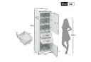 Flieks Hochschrank Badkommode Weiß mit 2 Schubladen & Soft-Close Bild 5