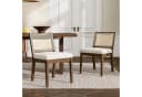 Flieks Esszimmerstuhl 2er Set Massivholz Leinen Beige Bild 1
