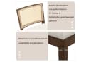 Flieks Esszimmerstuhl 2er Set Massivholz Leinen Beige Bild 5