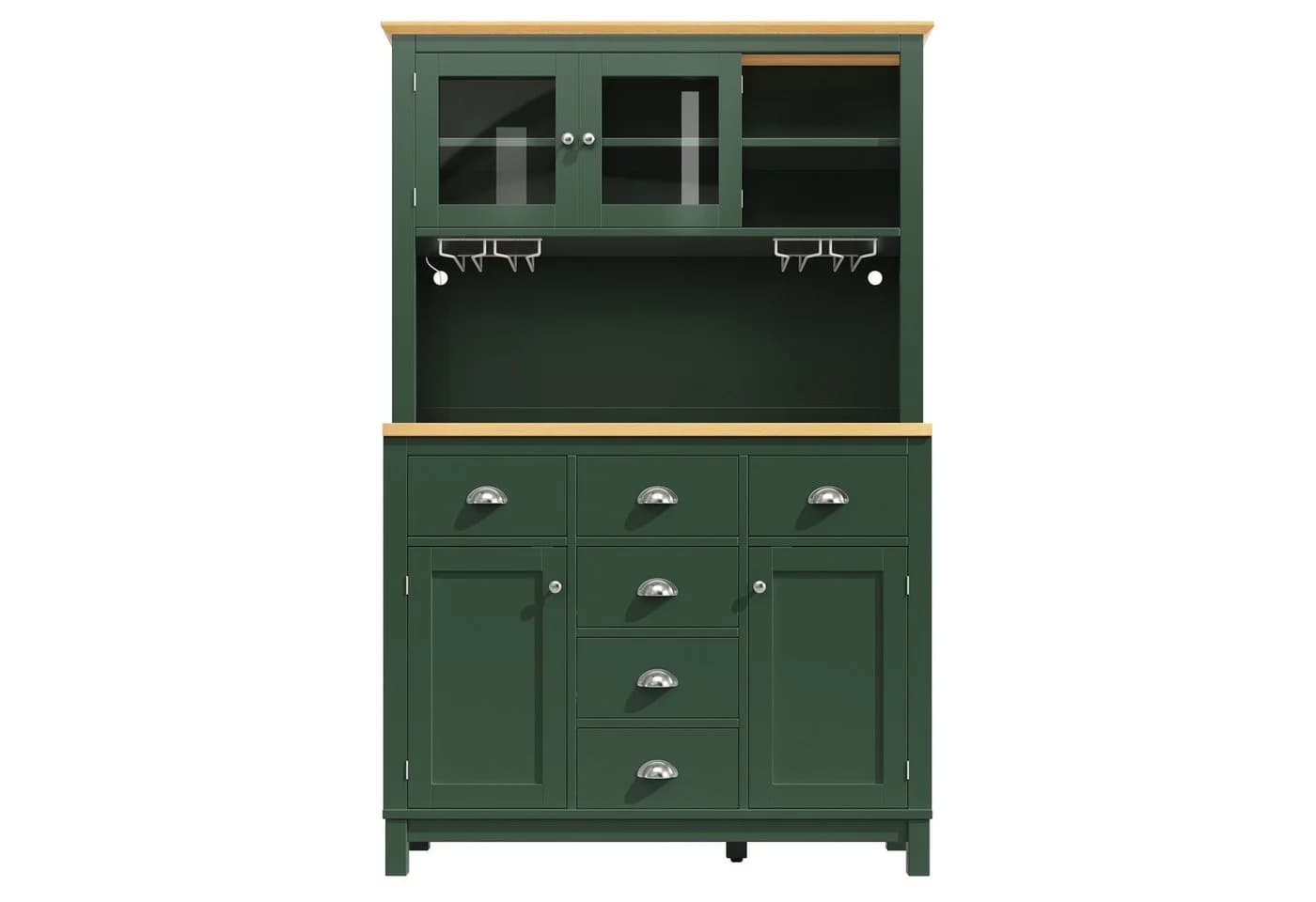 Flieks Küchenbuffet Retro mit LED und Holzoptik Natur - Bild 4