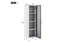 Flieks Glasvitrine Hochschrank mit LED-Beleuchtung und Glastüren Bild 4