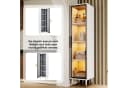 Flieks Glasvitrine Hochschrank mit LED-Beleuchtung und Glastüren Bild 5