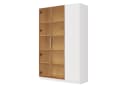 Flieks Glasvitrine Hochschrank mit LED-Beleuchtung, 2 Glastüren und 1 Holztür Bild 3