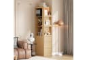 Flieks Eckschrank Bücherregal mit Schubladen Holzoptik Bild 1