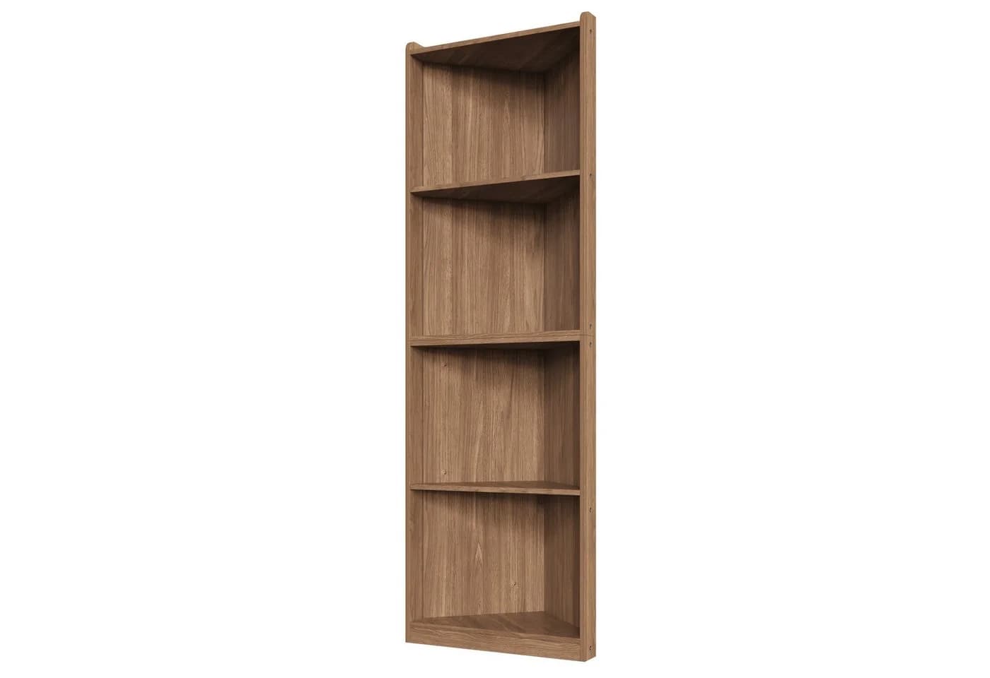 Flieks Eckregal Bücherregal L-förmig Walnuss Holzoptik 4 Ebenen - Bild 3