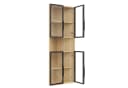 Flieks Glasvitrine Eckschrank mit LED-Beleuchtung und 4 Glastüren Holzoptik Bild 4