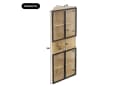 Flieks Glasvitrine Eckschrank mit LED-Beleuchtung und 4 Glastüren Holzoptik Bild 5