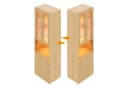 Flieks Eckschrank mit LED-Beleuchtung und Glastüren beige Bild 3