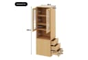 Flieks Eckschrank mit LED-Beleuchtung und Glastüren beige Bild 4