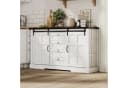 Flieks Sideboard mit Schubladen & Schiebetür Weiß Walnussholzoptik Bild 4