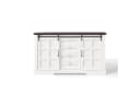 Flieks Sideboard mit Schubladen & Schiebetür Weiß Walnussholzoptik Bild 5