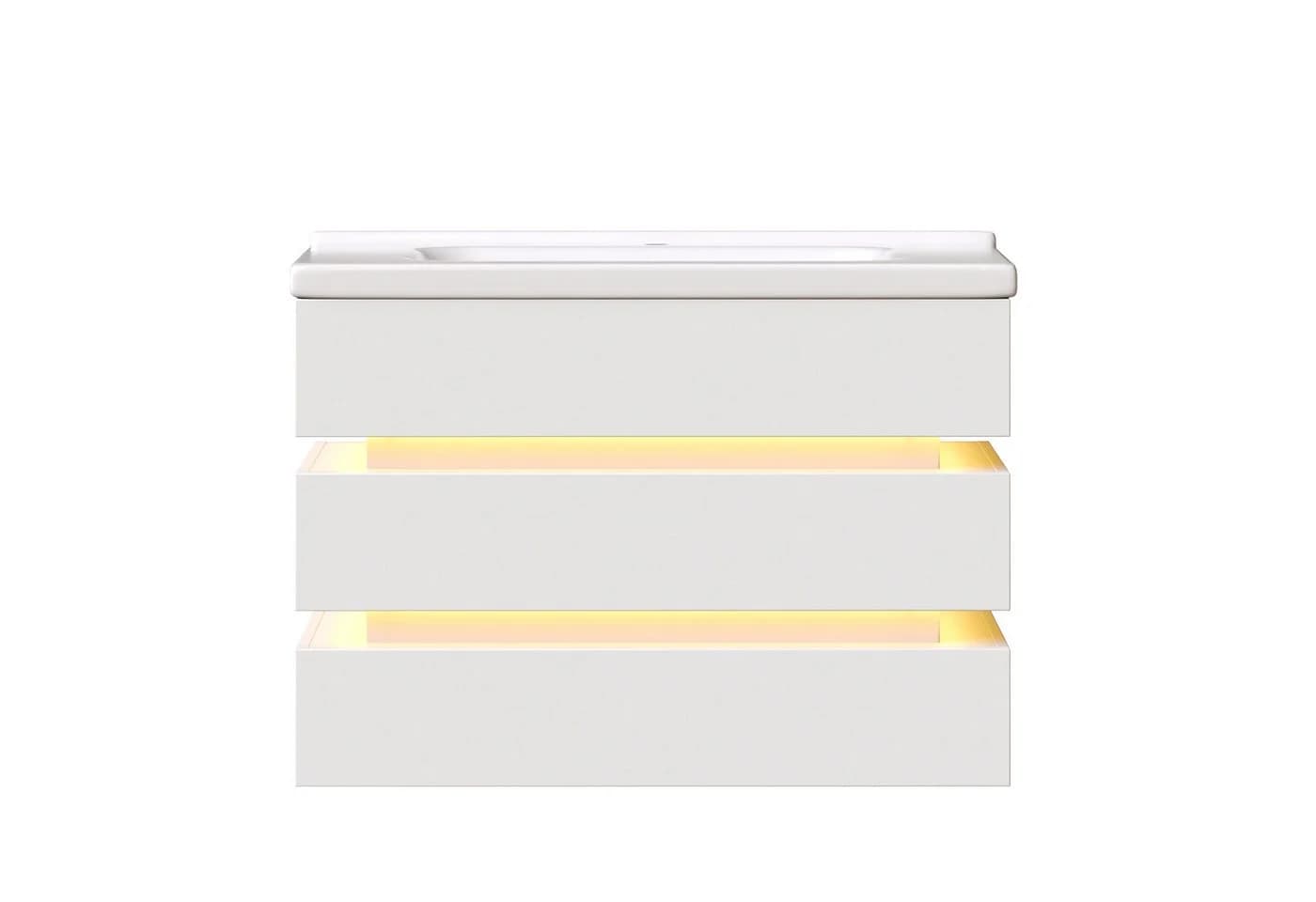 Flieks Waschtisch mit LED-Beleuchtung, Weiß, 81x57x47,5 cm - Bild 4