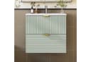 Flieks Waschtischunterschrank Grün mit Waschbecken Bild 1