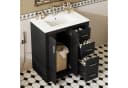 Flieks Waschtischunterschrank mit Keramik-Waschbecken Schwarz Bild 2