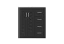 Flieks Waschtischunterschrank mit Keramik-Waschbecken Schwarz Bild 4