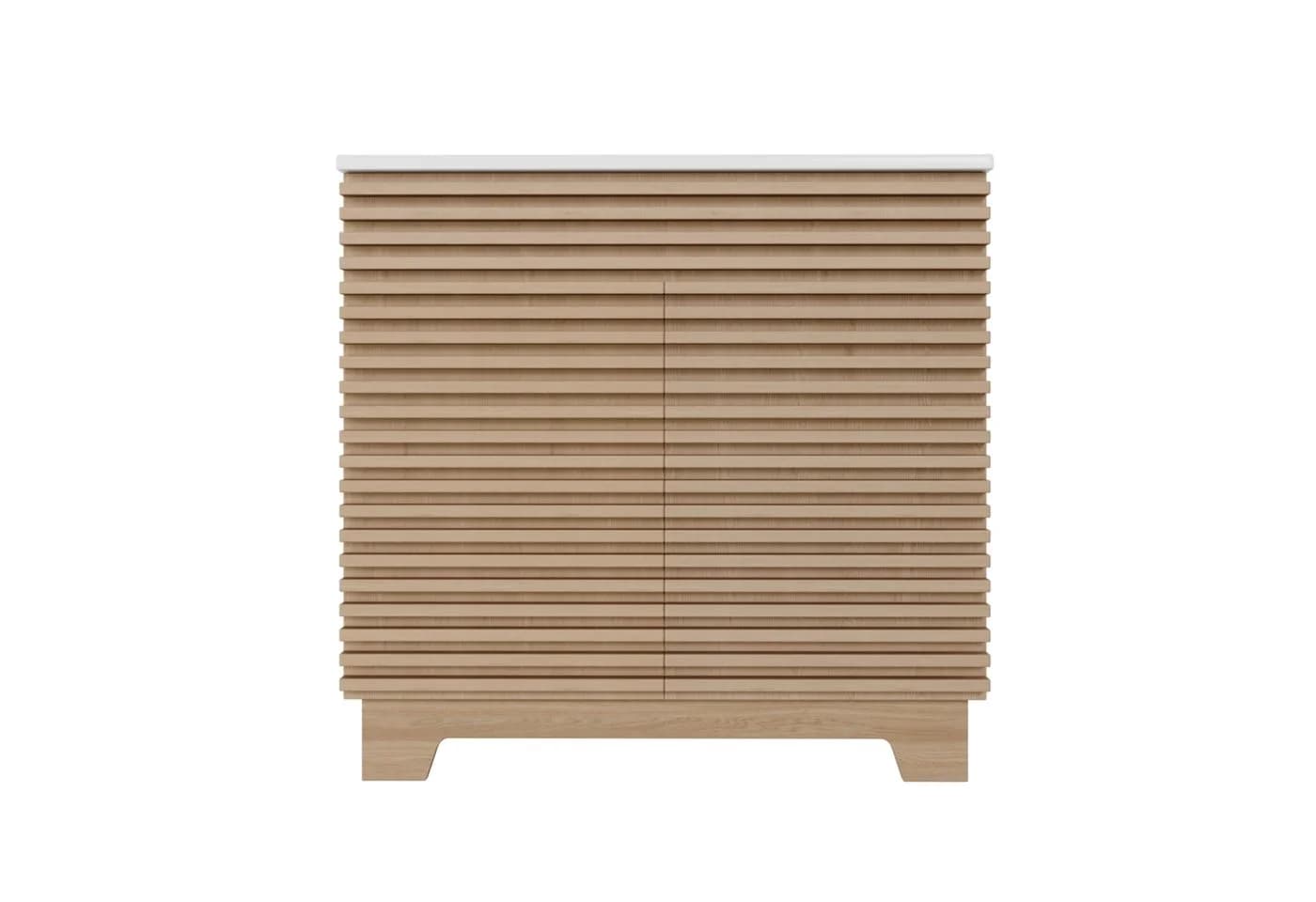 Flieks Waschtischunterschrank mit Waschbecken Natur Landhausstil - Bild 5