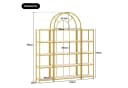Flieks Bücherregal Bogen-Design Gold Metallrahmen 5 Ebenen Bild 5