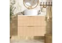 Flieks Waschtisch Badzimmerschrank 2 Schubladen Holzoptik Bild 1