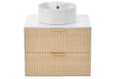 Flieks Waschtisch Badzimmerschrank 2 Schubladen Holzoptik Bild 5