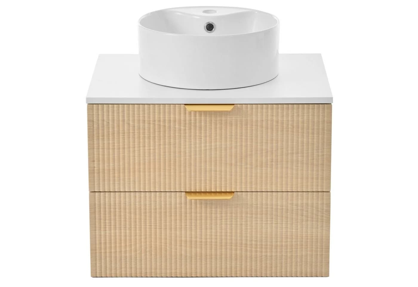 Flieks Waschtisch Badzimmerschrank 2 Schubladen Holzoptik - Bild 5