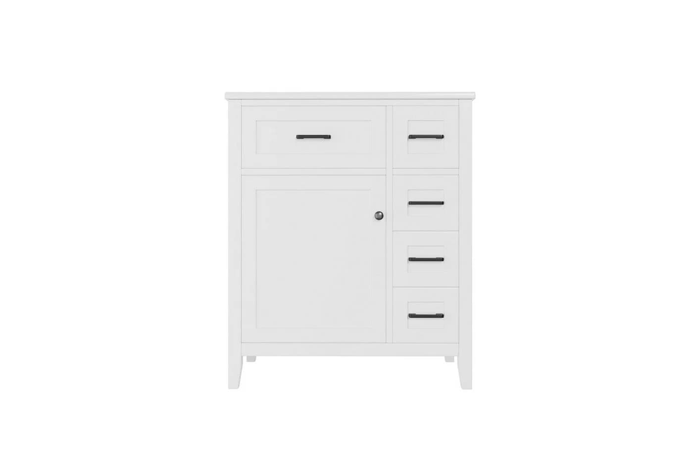 Flieks Waschtischunterschrank mit Keramik-Waschbecken Weiß - Bild 4
