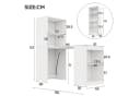 Flieks Regal-Schreibtisch 2-in-1 Weiß mit Rollen Bild 4