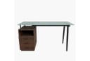 Flieks Schreibtisch mit Glasplatte und Schubladen Bild 4