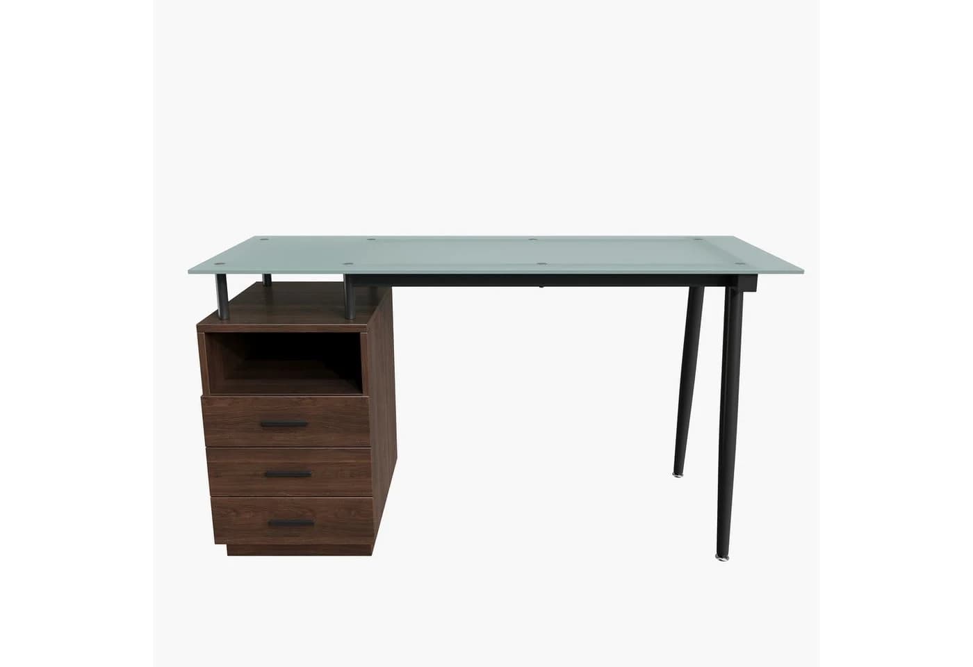 Flieks Schreibtisch mit Glasplatte und Schubladen - Bild 4
