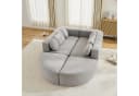 Flieks Modulares Ecksofa U-Form Grau mit Schlaffunktion Bild 1