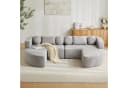 Flieks Modulares Ecksofa U-Form Grau mit Schlaffunktion Bild 5