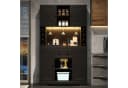 Flieks Küchenbuffet Schwarz mit LED, Steckdosen & Weinregal Bild 4