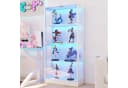 Flieks Glasvitrine Eckvitrine mit LED-Beleuchtung und 4 Glastüren Weiß Bild 4