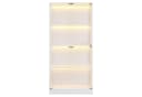 Flieks Glasvitrine Eckvitrine mit LED-Beleuchtung und 4 Glastüren Weiß Bild 5