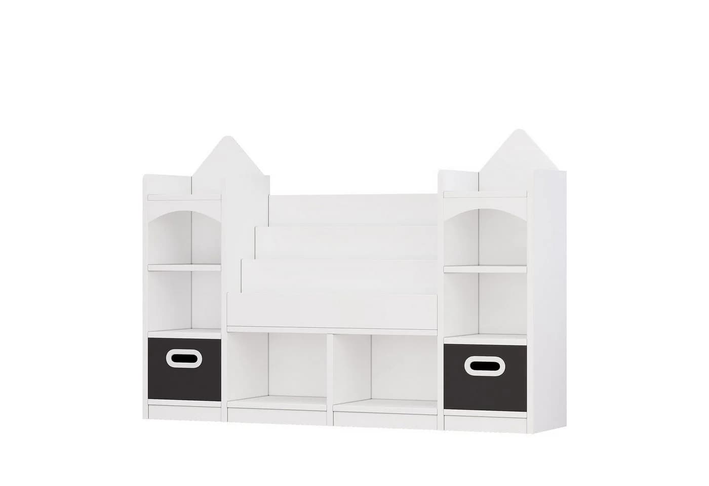 Flieks Bücherregal Weiß/Schwarz mit 2 Schubladen - Bild 5