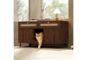 Flieks Katzentoilettenschrank mit Rattan-Schubladen und Streufangmatte Bild 2