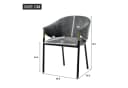 Flieks Esszimmerstuhl 2er Set Grau Gold Edelstahl Chenille Bild 4