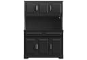 Flieks Küchenbuffet Hochschrank Schwarz mit LED-Beleuchtung und Schubladen Bild 4