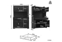 Flieks Küchenbuffet Hochschrank Schwarz mit LED-Beleuchtung und Schubladen Bild 5