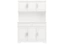 Flieks Küchenbuffet Hochschrank Weiß mit LED-Beleuchtung und Schubladen Bild 4